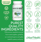 Maxi Health Vitamina D3 5000 UI (125 mcg) - 90 Comprimidos