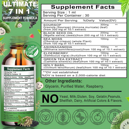 Vita letuo Soursop Drops - Suplemento – Holy basil (albahaca santa): Hierba adaptógena con propiedades – Image 7