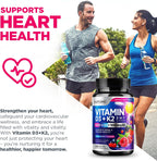 Vitamina D3 K2 Masticable, 5000 UI y K2 MK-7 100 mcg, 120 Comprimidos | Sabor a Bayas