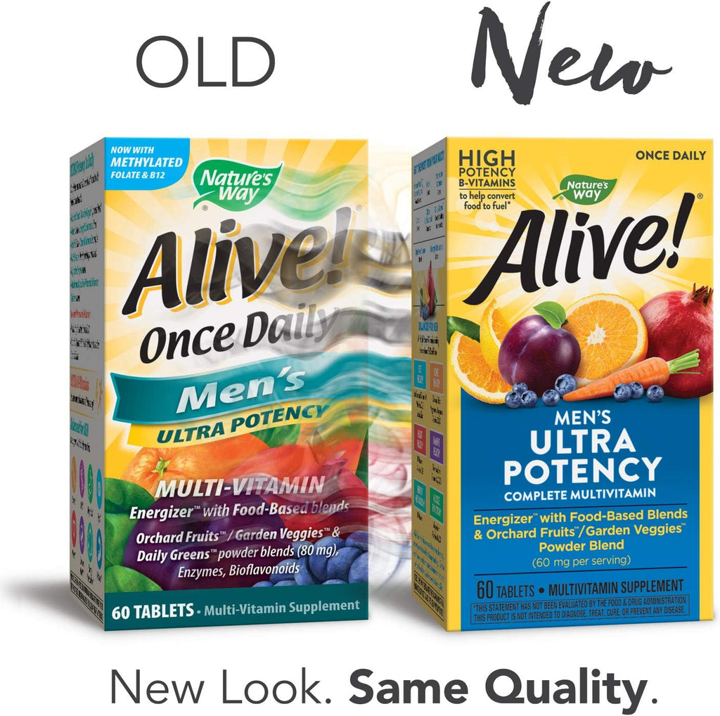 Nature's Way Alive Once Daily Men's Multi Ultra Potency Tablets, 60 Comprimidos