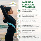 Cápsulas de Semillas de Moringa Ecológicas de Organic Veda - 120 Cápsulas Veganas