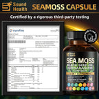 Cápsulas de Musgo Marino Irlandés SoundHealth - Complejo 16 en 1 para Hombres y Mujeres