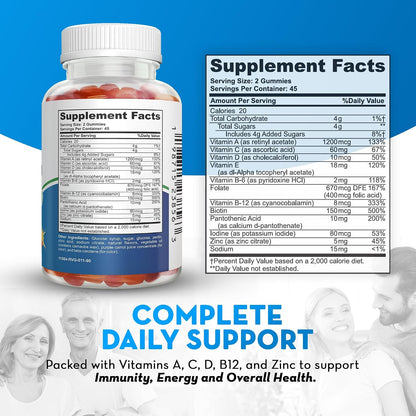 Astramax Multivitamínico en Gominolas para – Vitamina C : Ayuda a proteger las células del estrés oxidativo, – Image 2
