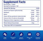 Complejo Calcio Magnesio B6 50mg con Vitaminas B1, B2, Niacina y Potasio - 100 Comprimidos