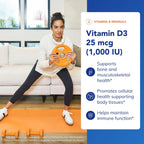 Pure Encapsulations Vitamina D3 25 mcg (1000 UI) – 120 Cápsulas