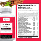 Sugar Shield - Suplemento Avanzado para el Soporte de Azúcar - Biotina, Óxido de Magnesio, Cromo - 60 Cápsulas Vegetales - 30 Días