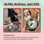 Licks Skin & Allergy Support - Gel de alergia para perros con Omega 3, cúrcuma y vitamina C - Soporte para la humedad de la piel y el pelaje - Sabor a pescado - 10 unidades