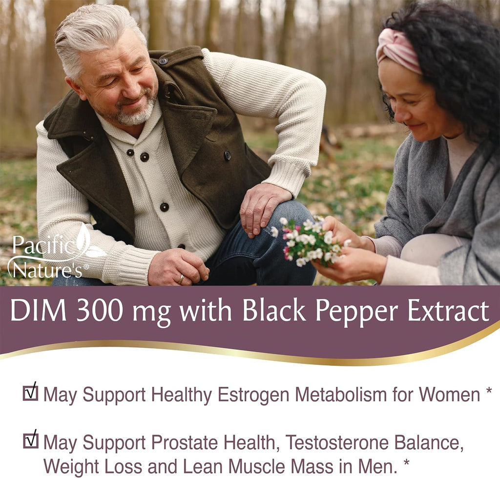 DIM 300mg con Pimienta Negra, 90 Cápsulas - Pacific Nature's