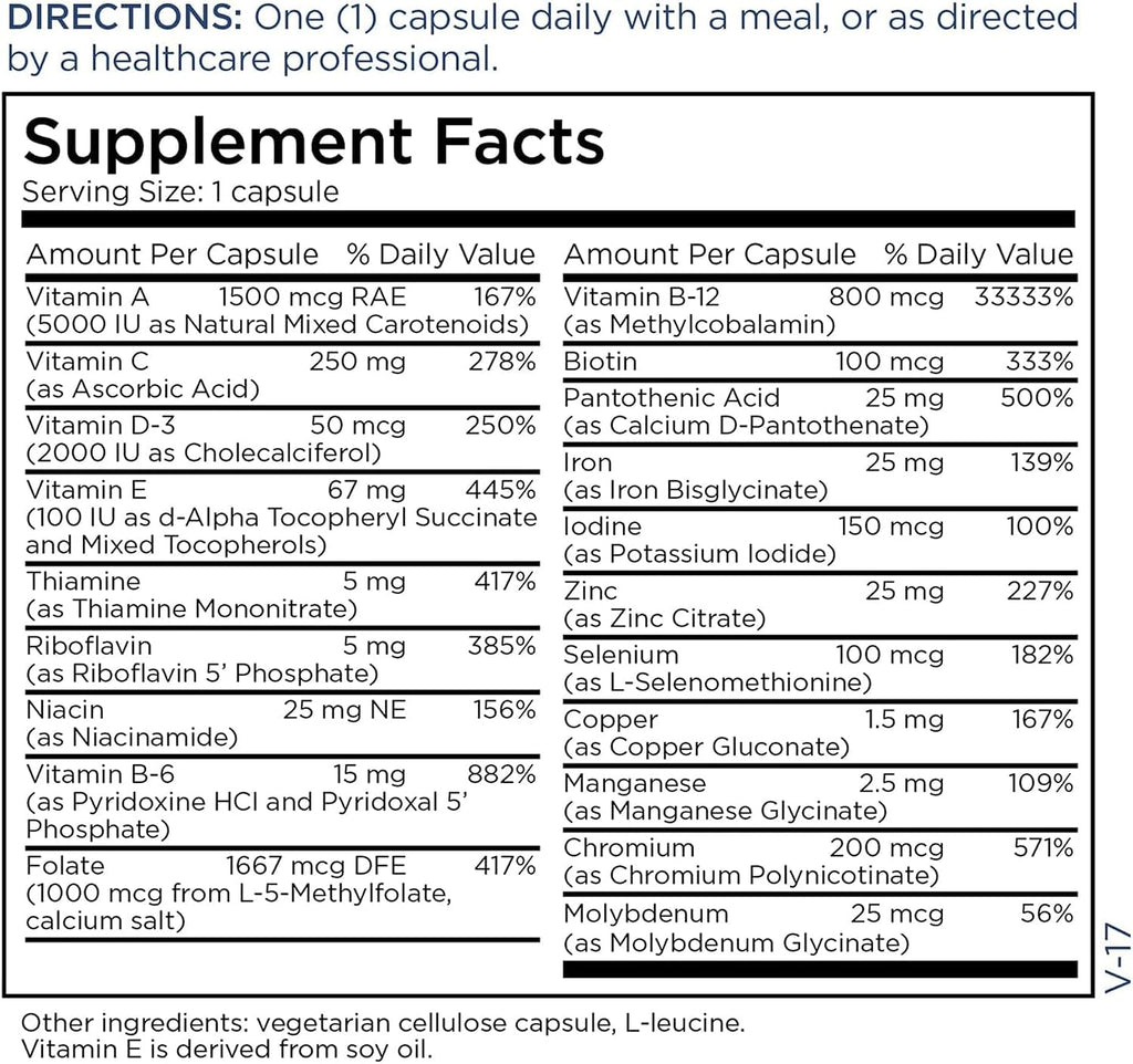 Metabolic Maintenance FemOne - Multivitamínico para Mujeres con Hierro y Vitaminas B Activadas - 90 Cápsulas Vegetarianas