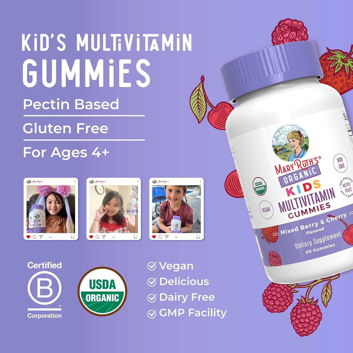 MaryRuth's Multivitamínico Infantil en Gomitas | 60 unidades