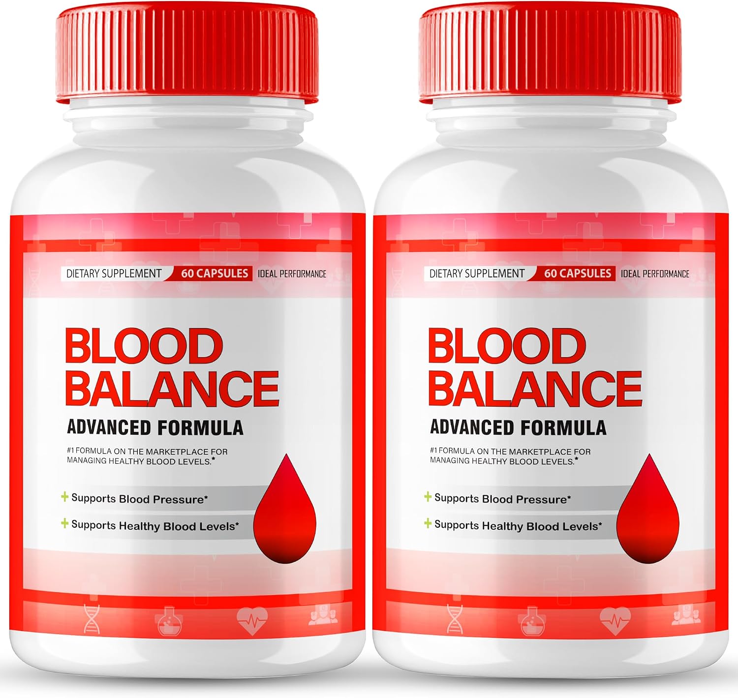 Blood Balance Blood Formula Support - Suplemento en Cápsulas, Fórmula Premium para Circulación Saludable y Niveles Estables (2 Pack)