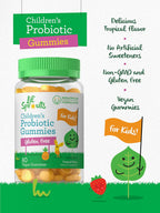 Carlyle Probiótico Infantil | 60 Gominolas | Sabor Tropical | Vegano, Sin OMG y Sin Gluten | Suplemento by Lil' Sprouts