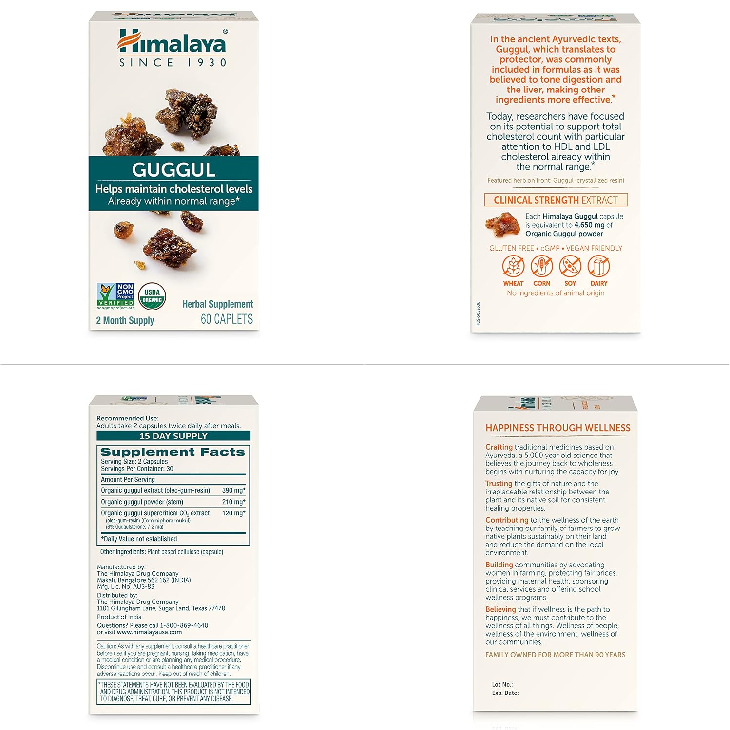 Himalaya Guggul Extract – 720 mg – 60 Cápsulas (Pack de 2)