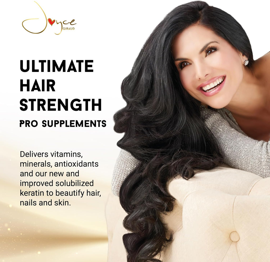 Joyce Giraud Ultimate Hair Strength Suplementos para el Cabello, 90 Días, 180 Cápsulas