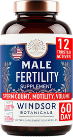 Suplemento de Fertilidad Masculina con Zinc, Maca, Ashwagandha y L-Arginina - 240 Cápsulas (4 Meses)