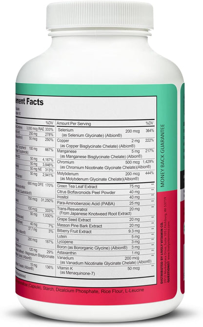 Multivitamínico Lively Vitamin Co - 37 – Resveratrol: Potente antioxidante presente en la uva, conocido por su – Image 7