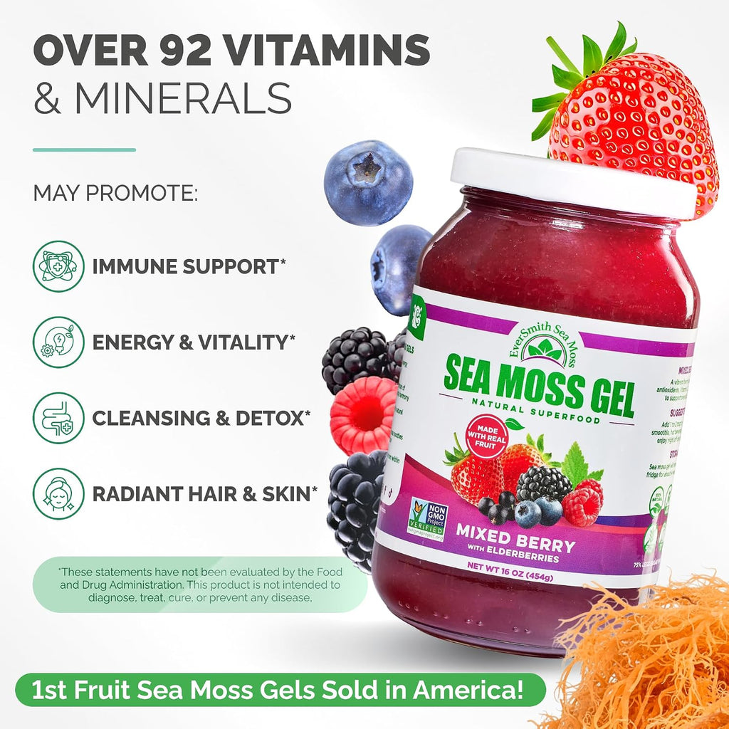 Gel de Musgo Marino Irlandés Salvaje Mixed Berry - EverSmith Organics
