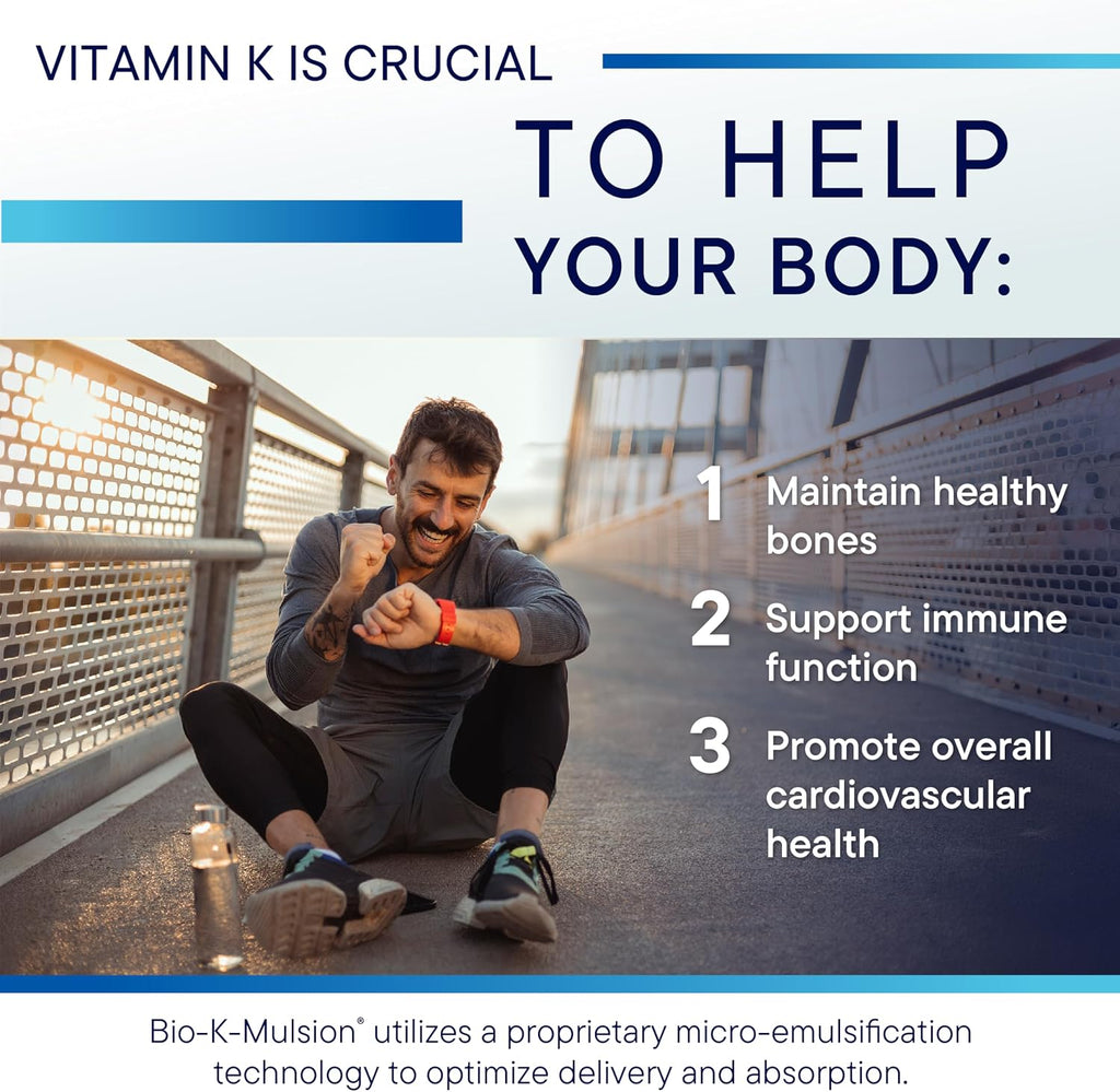 Bio K Mulsion de Biotics Research – Gotas de Vitamina K1 (500 mcg)