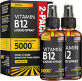 Salt Lake Supplements (2 Pack) - Spray de Vitamina B12 5000 mcg - Sublingual - Metilcobalamina - Vegano - Sin Gluten - No GMO