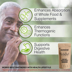 Herbadiet Bioperine Powder | Extracto de Pimienta Negra con Piperina 95% | Potenciador de Biodisponibilidad (14 g / 0.5 oz)