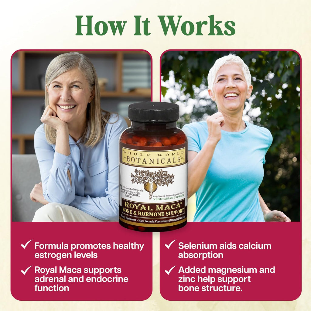 Whole World Botanicals Maca Real Soporte Óseo