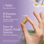 Garden of Life Organics Multivitamínico para Mujeres - Multivitamínico diario con alimentos integrales, hierro, biotina, vegano, orgánico, 60 comprimidos