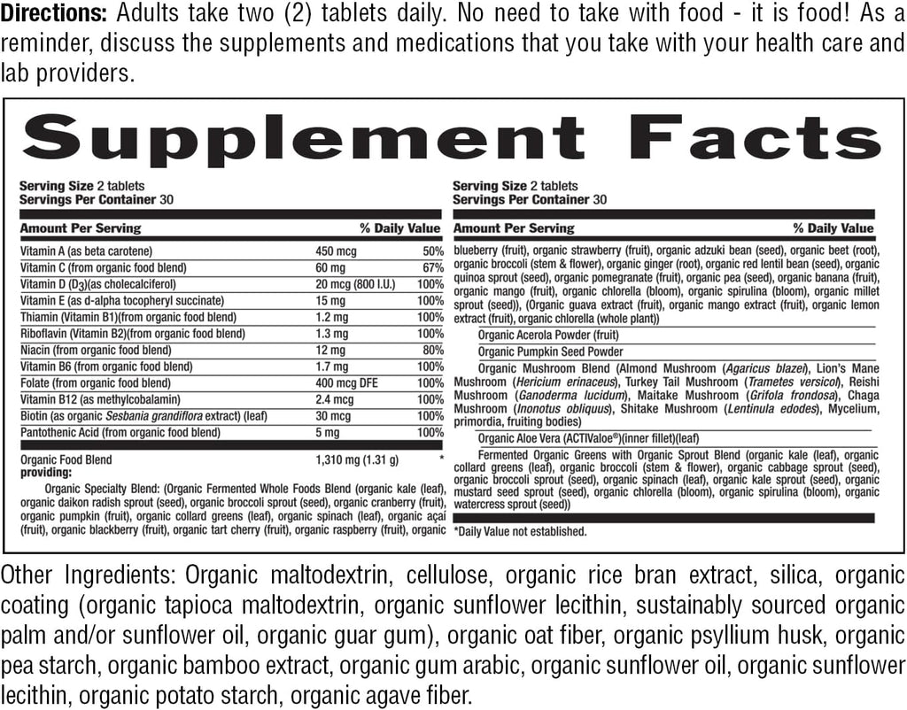 Country Life RealFood Organics for Men – Multivitamínico Orgánico para Hombre, 60 Comprimidos
