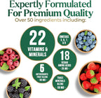 Multivitamínico Líquido Sin Azúcar - Para Mujeres, Hombres y Niños - Vitaminas A, C, D, B12, Biotina y Zinc - Apoya el Crecimiento del Cabello y la Piel - Vegano, No-GMO, Sabor a Bayas, 444 ml
