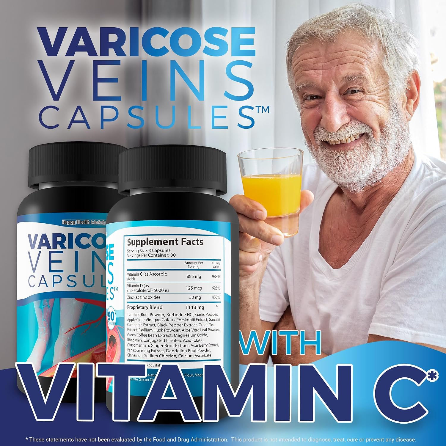 Cápsulas para Varices - Suplemento Natural con Vitaminas y Hierbas