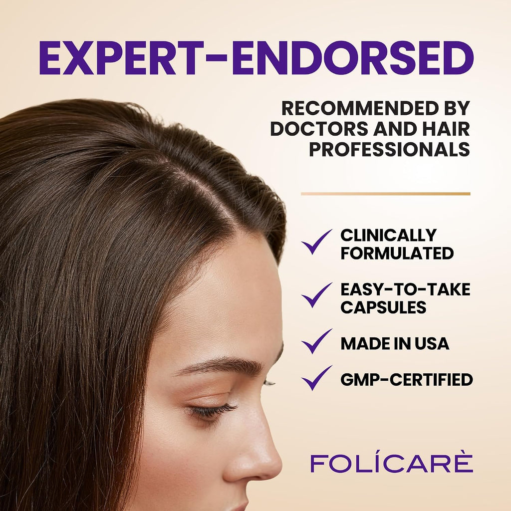 FOLICARE Biotina con Colágeno, Queratina y Probióticos – Suplemento para Cabello, Piel y Uñas