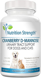 Nutrition Strength Cranberry D-Mannose para Perros y Gatos - Apoyo Urinario y Salud Inmunológica - 150 Comprimidos