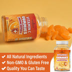 NEW AGE Vitamin C Gummies - Gominolas de Vitamina C con Sabor Naranja - Sin Gluten - 120 Gominolas