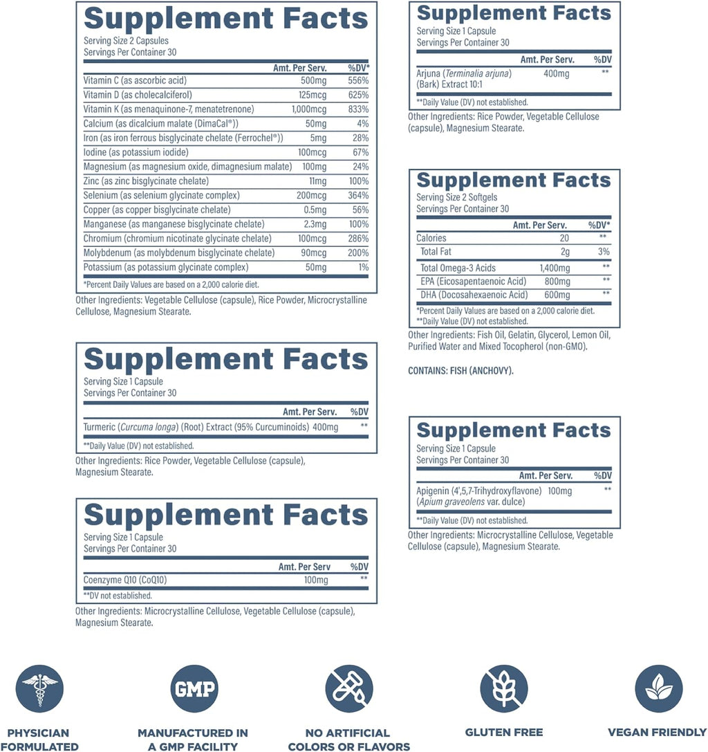 Revive MD Essential Vitamin Packs – Multivitamínico Diario en Sobres con Arjuna y Cúrcuma – 30 Dosis