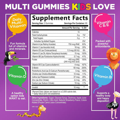 Multivitamínico para niños - Gomitas – Energía y vitalidad: Las vitaminas del grupo B (B6, B12, niacina, etc.) – Image 2