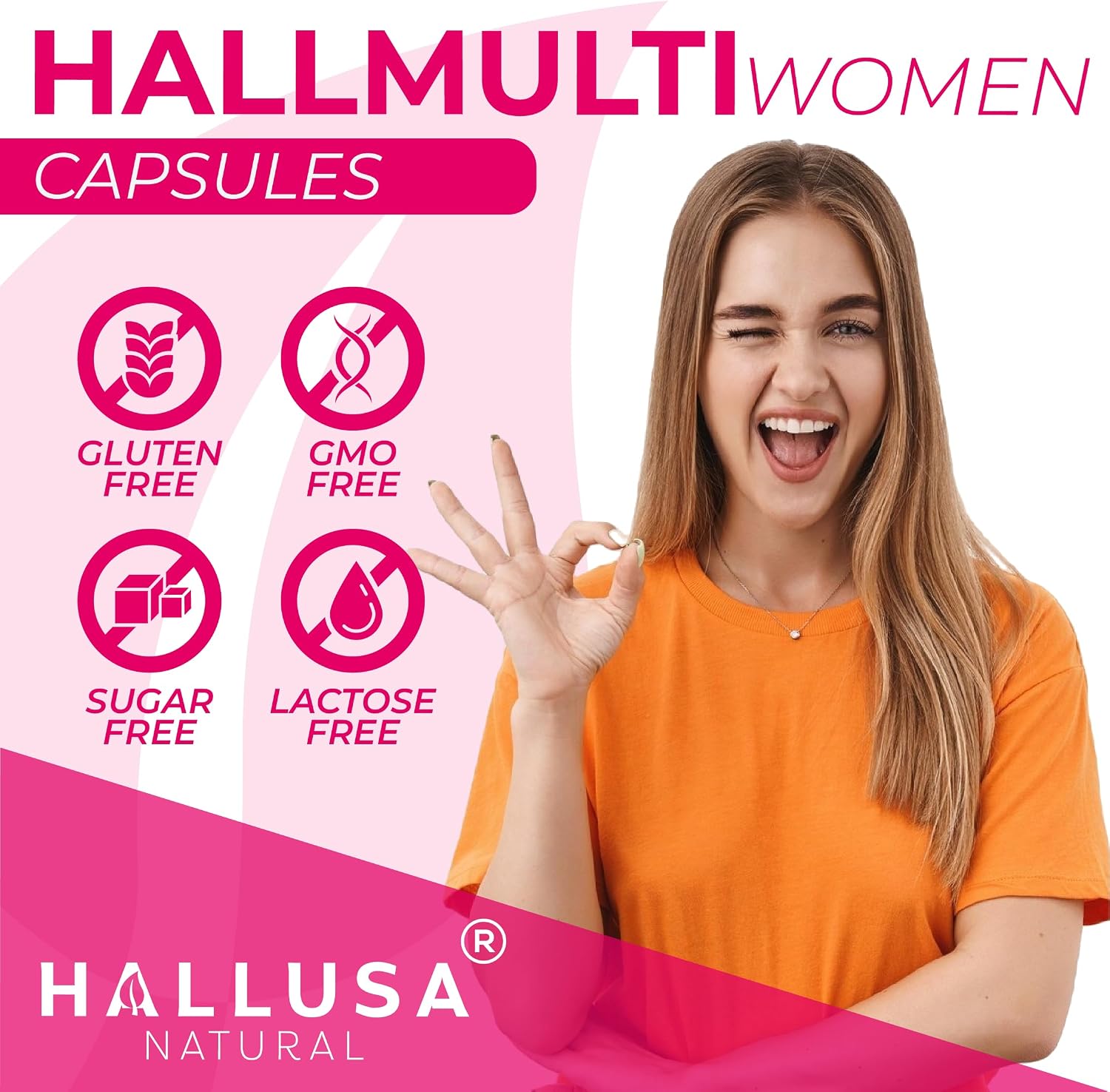 HallMultiWomen – Multivitamínico para Mujeres 60 Cápsulas
