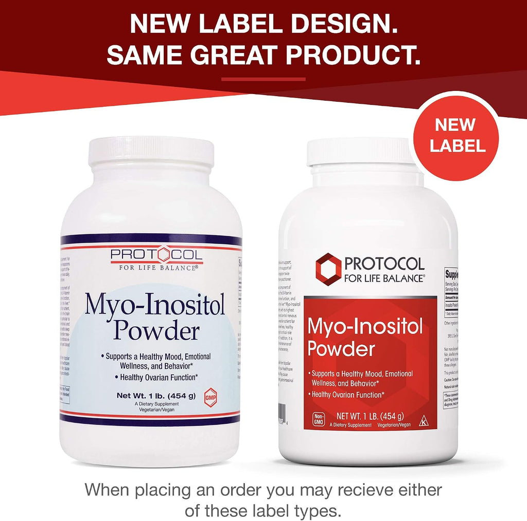 Protocol For Life Balance - Mio-inositol en polvo - Apoya un estado de ánimo saludable, bienestar emocional, comportamiento y función ovárica, aumento de energía y apoyo para el sueño - 1 lb (454 g)