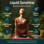 Natural Force Pure Vitamin D – Líquido D3 y K2 con MCT de Coco – 1,000 UI – Vegano – Sabor Naranja Crema – 473 ml