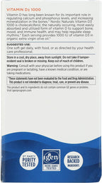 Nordic Naturals Vitamina D3 1000 IU - 120 Cápsulas blandas