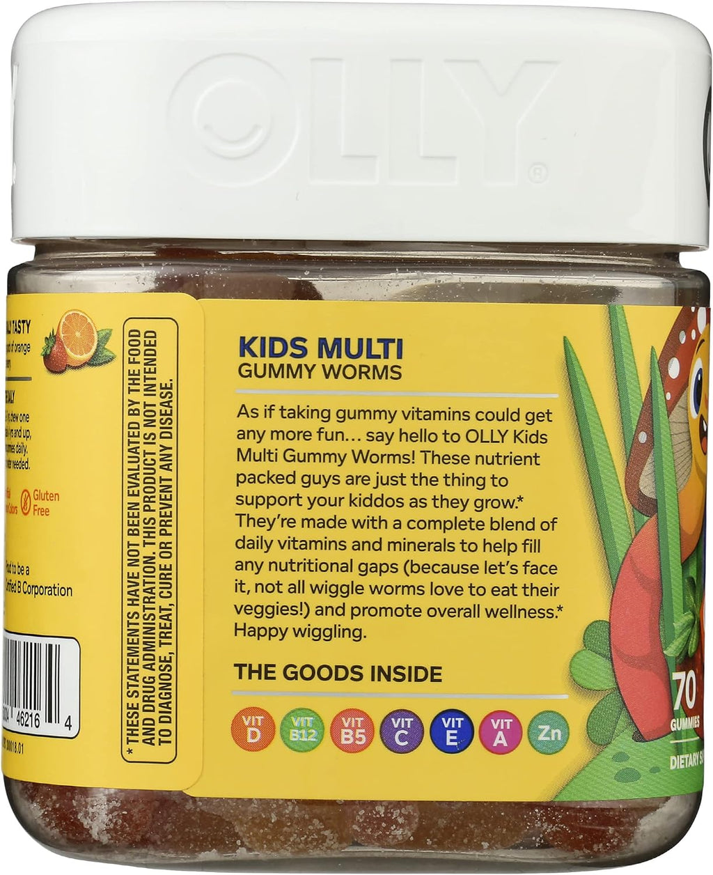 OLLY Multivitamínico Infantil en Gominolas, Sabor Fruta Ácida, 70 Unidades