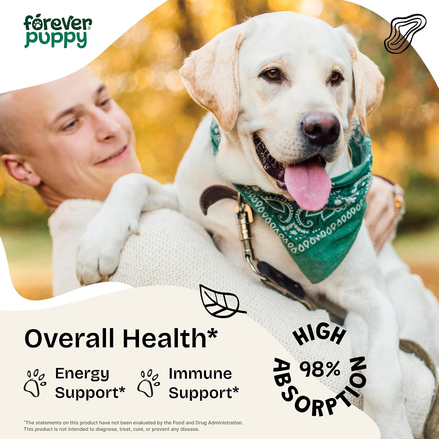 Irish Sea Moss Drops for Dogs - Thyroid Support & Energy - Nutritional Drops with Liquid Seamoss Extract - Dog Vitamins and Supplements for All Breeds & Sizes - Alcohol-Free - 59 ml