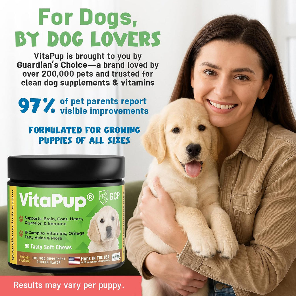 Guardian’s Choice Multivitamínicos para Cachorros - 90 Masticables Suaves Sabor Pollo