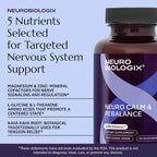 Neurobiologix Neuro Calm & Rebalance - Complejo de L-teanina, Magnesio, Zinc y Kava Kava - 60 Cápsulas