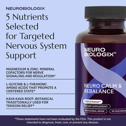 Neurobiologix Neuro Calm & Rebalance - – Kava kava (Piper methysticum): raíz tradicionalmente utilizada en las – Image 4