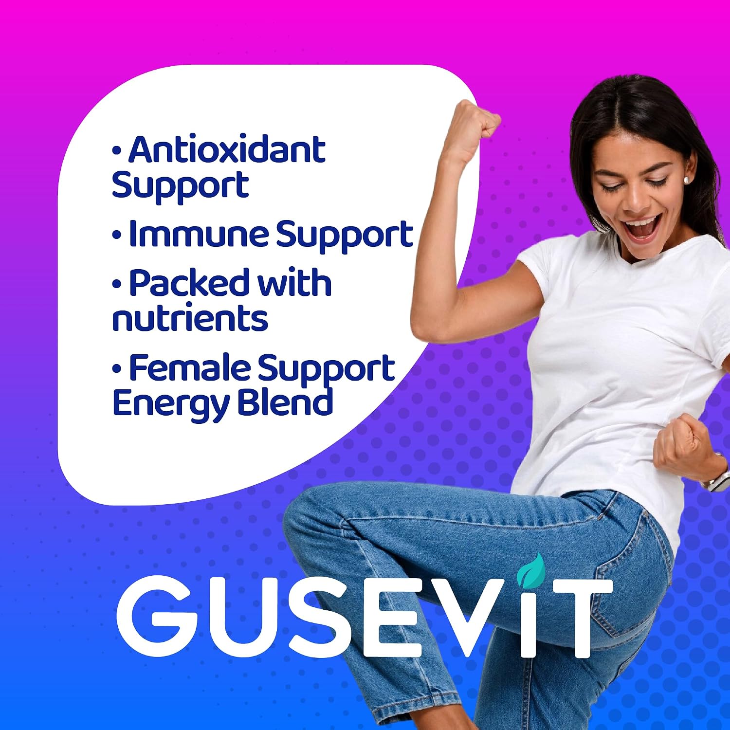 Multivitamínico para Mujeres 37 en 1 con Vitaminas C, D3, Ácido Fólico, Complejo B, Biotina, Zinc y Más – 120 Comprimidos