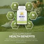 Daily Vites ADK - Vitamina A, D3 y K2 MK-7 - 5000 UI - 180 Cápsulas