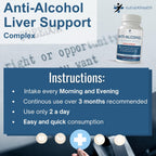 Suplemento Anti Alcohol Craving, Complejo Anti-Alcohol, 60 Cápsulas para Reducir Antojos