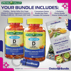 Pack de 2: Gomitas de Vitamina D 50 mcg (2000 UI) Sin Azúcar - Spring Valley + Guía y Pastillero