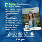 biophix B-3 Nicotinamida 1500 mg 60 Comprimidos - Fórmula Sin Flush