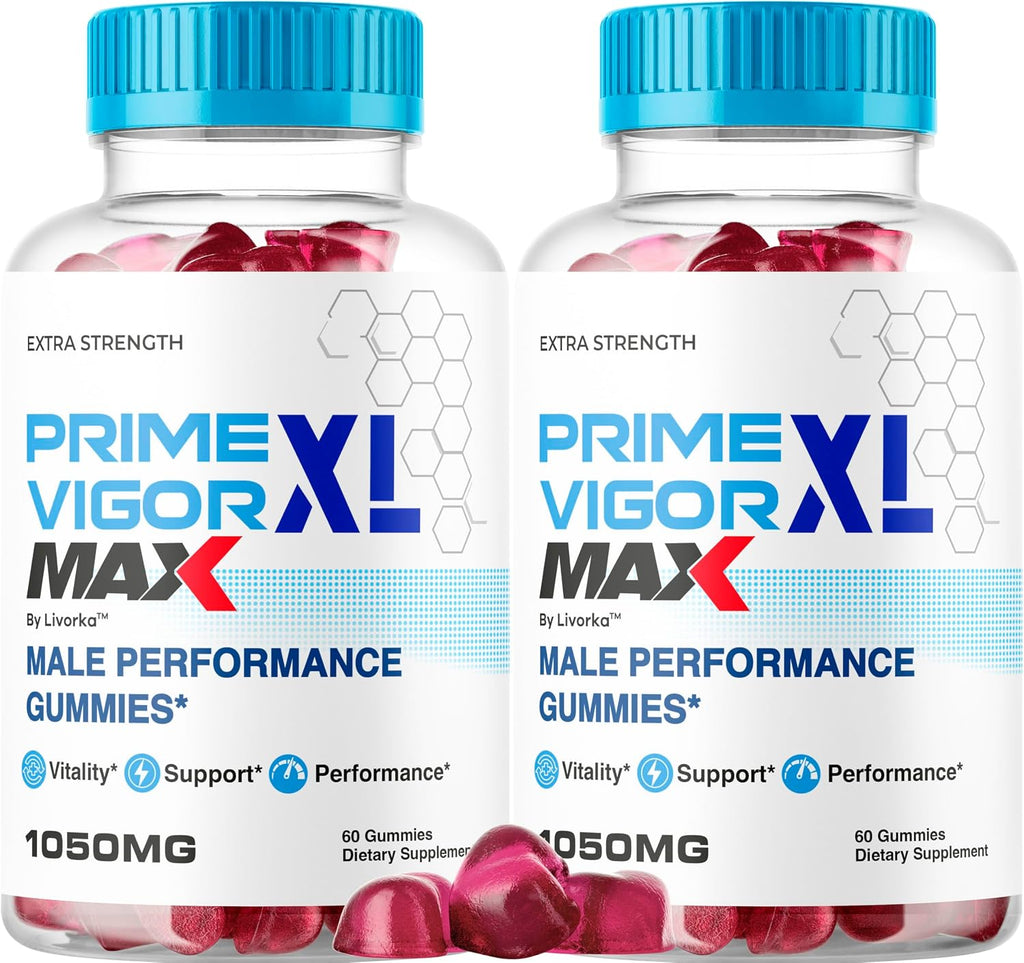 Prime Vigor XL Max Gummies para Hombres (2 Pack) – 120 Gominolas