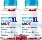 Prime Vigor XL Max Gummies para Hombres (2 Pack) – 120 Gominolas